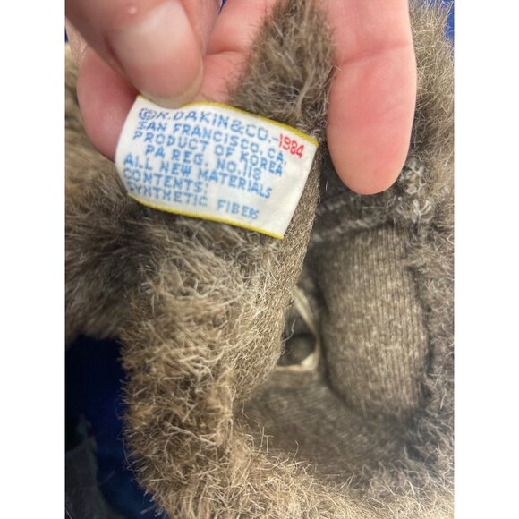 Vintage Dakin Racoon Hand Puppet Plush 1984 Soft Adorable 12" - Picture 6 of 7
